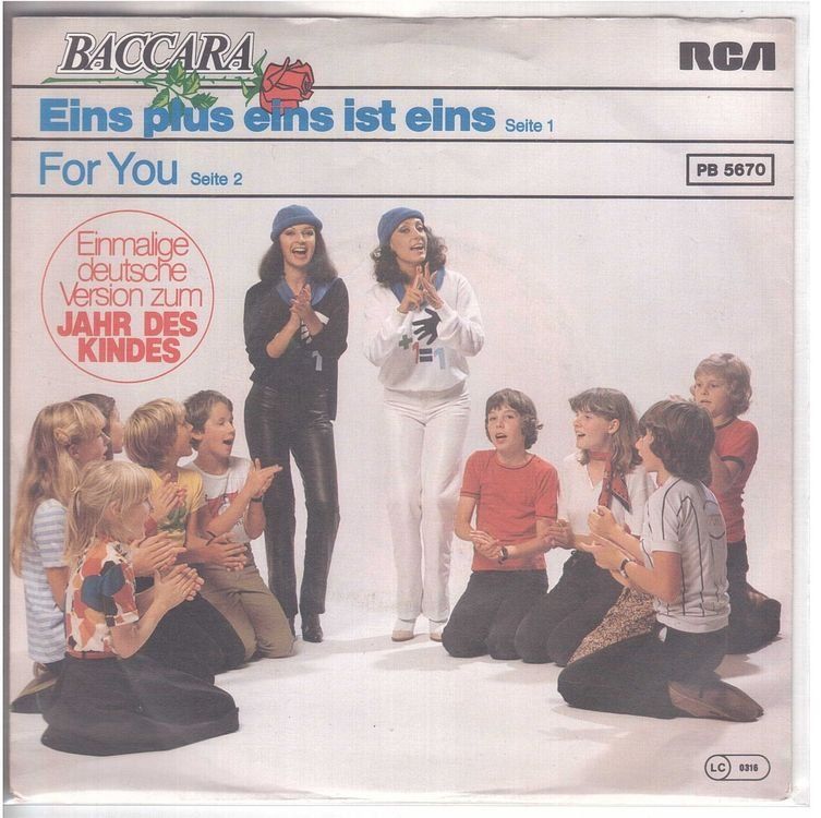 Schallplatten: Single7  Baccara  -- Eins plus eins ist eins – Gebraucht aus Oberwil (Dägerlen) von asteng