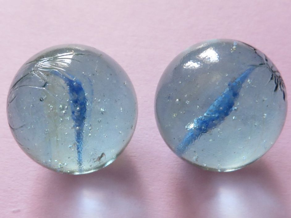 Murmeln: 2 SCHÖNE ALTE MURMELN, BILLE, CHLURI, BLAU – Gebraucht aus Neuhausen am Rheinfall von Arielle55 3