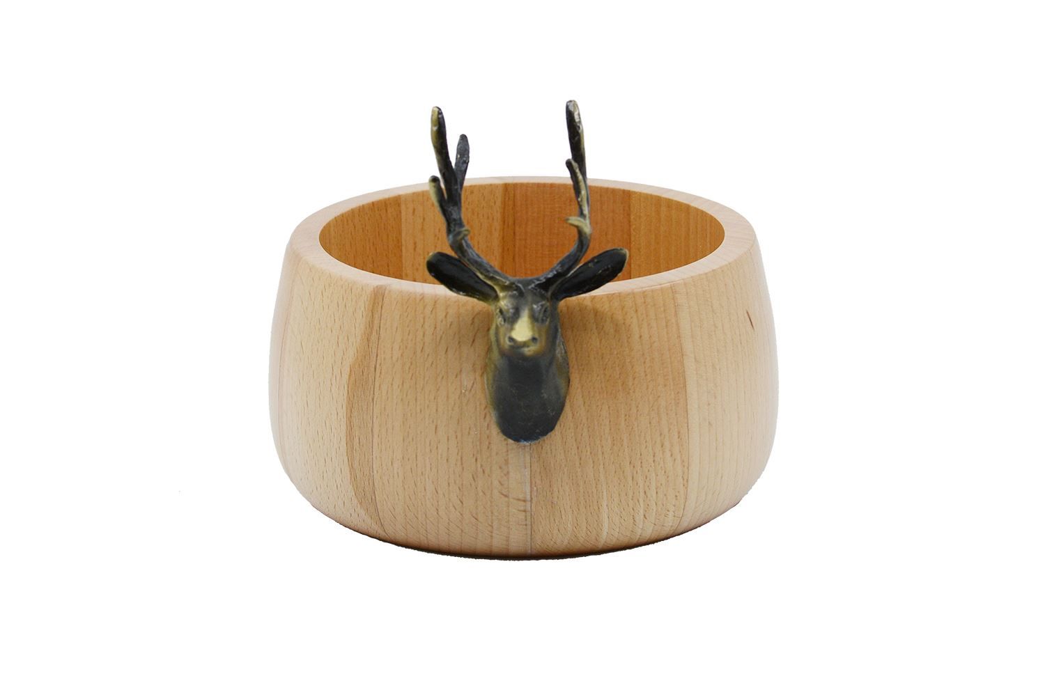 Ciotole: Holzschale d 19 cm "Hirsch" – Nuovo e nell'imballaggio originale da Wettingen venduto da kochshop 2