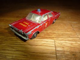 Matchbox Ford Galaxie Fire Chief Red Car Made in England
