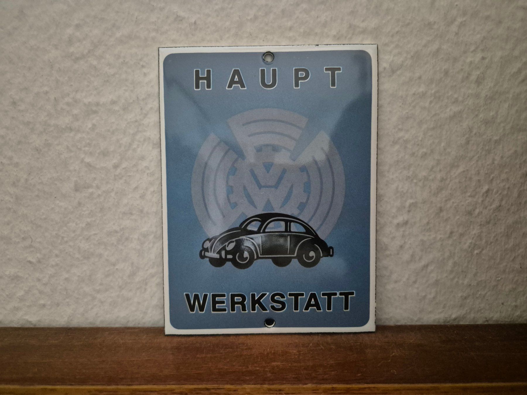 Volkswagen Insegne: Emailschild VW Käfer Werkstatt Auto Service Emaille Schild – Nuovo (secondo la descrizione) da Schaffhausen venduto da pfanis09