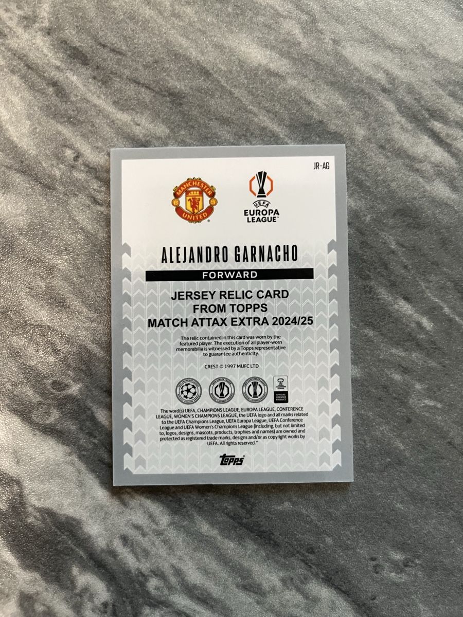Topps Carte collezionabili: Garnacho Jersey Relic – Nuovo (secondo la descrizione) da Gossau SG venduto da l_5ab 1