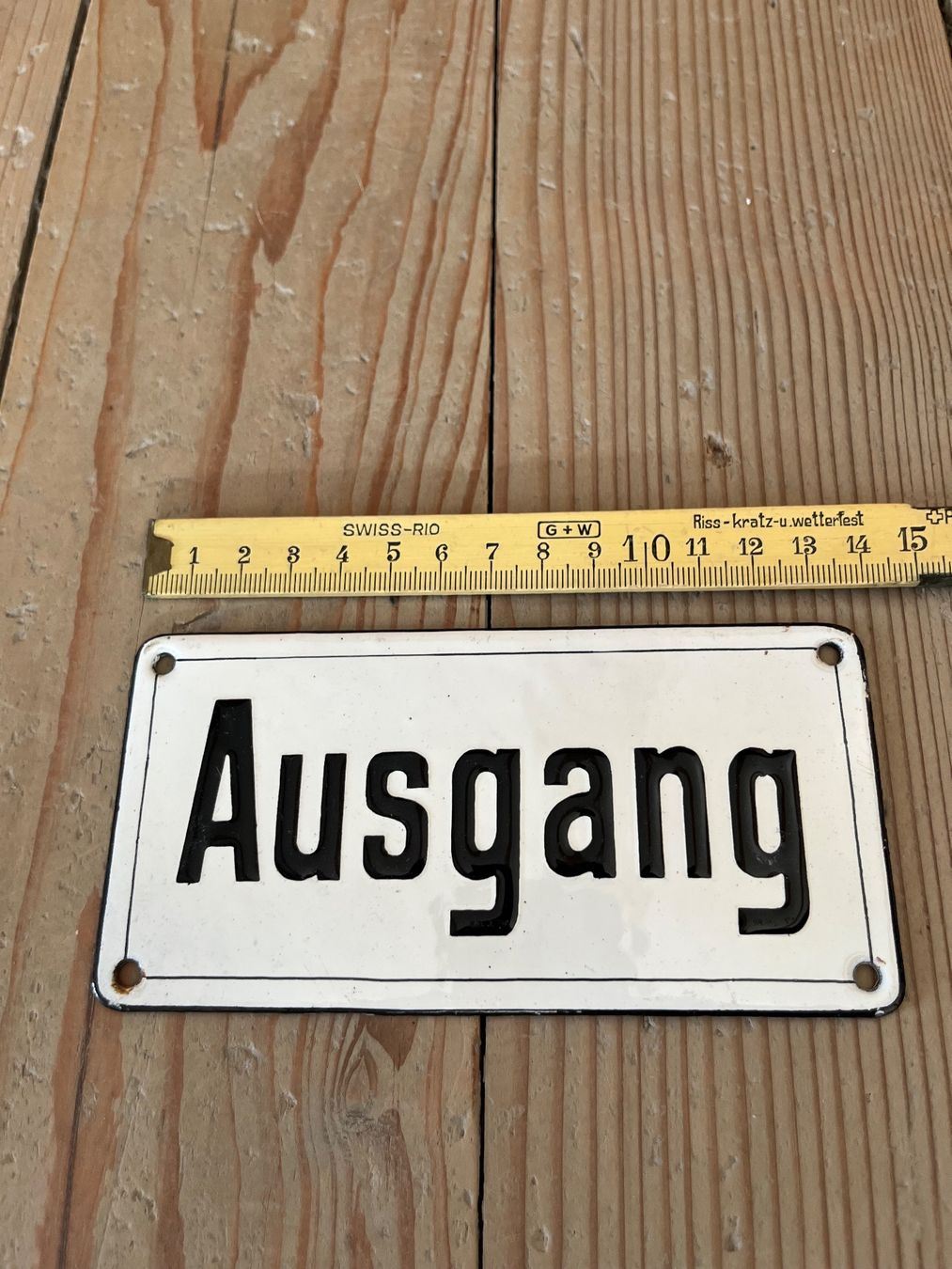 Insegne: Emailschild alt Ausgang – Usato da Steffisburg venduto da Reitschel5 2