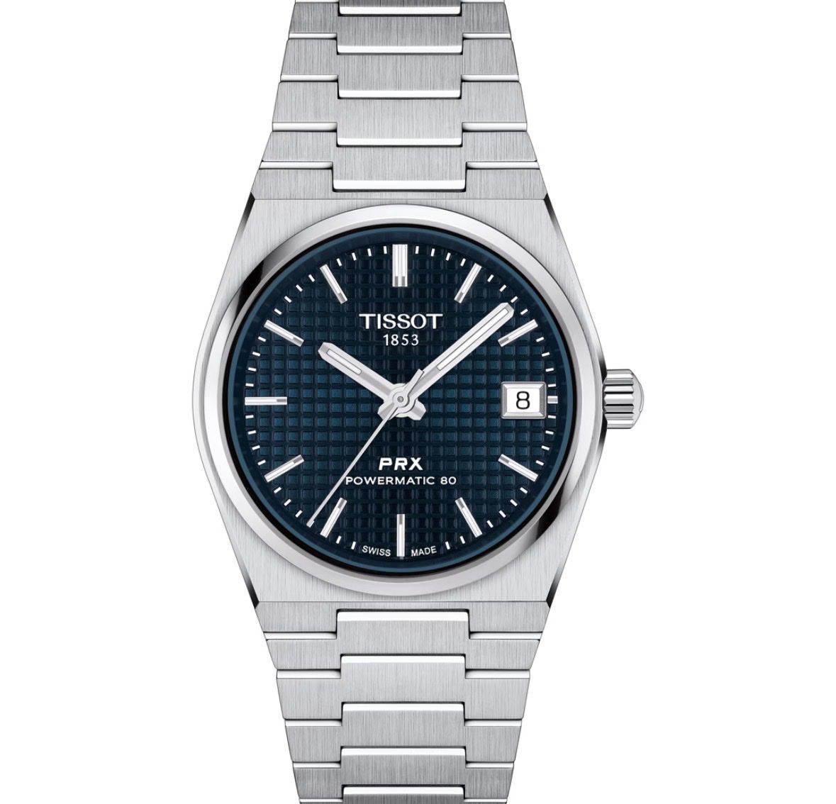 Tissot Uhren: Tissot PRX 35 Powermatic 80 Blue NEW – Neu und originalverpackt aus Mezzovico von Chronocorner