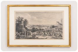 Gravure d’après Van der Meulen – Scène militaire - 28 x 37cm