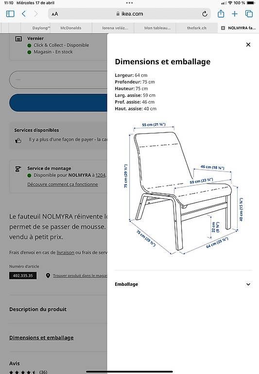 Sedie: Chaise ergonomique anti-transpiration  – Usato da Genève venduto da sbo_ks28 4