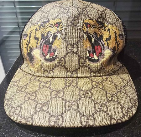 Gucci Cap mit Canvas Tiger Motiv
