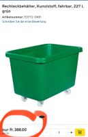 neue mobile Wanne/ Rechteckbehälter, Kunststoff, 227 l