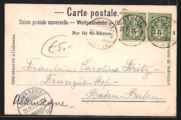 Cartes postales: AK Genève, L'Universit, 1901 – D'occasion à Berlin par bartko-reher 1