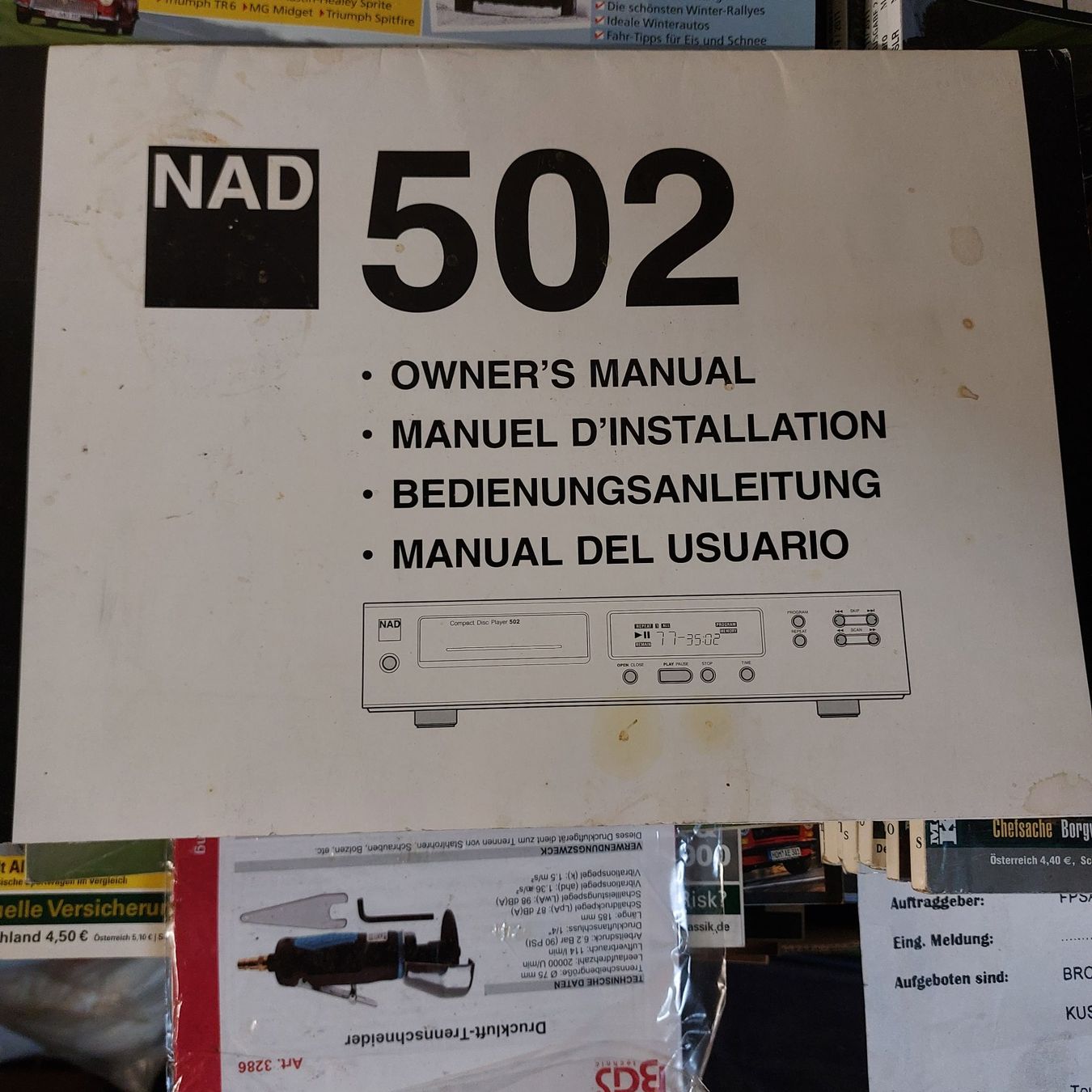 CD: NAD 502 CD Player Bedienungsanleitung – Usato da Bülach venduto da Hakenbusch