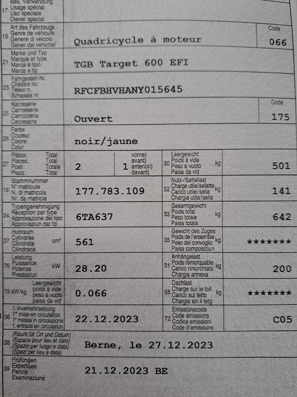 Tgb ATV / Quad: Quad Tgb Target 600 – Usato da Loveresse venduto da AtelierBurkhalter 5