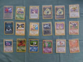 18x vintage pokémon cards