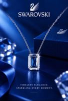 SWAROVSKI KETTE HALSKETTE SILBER CHROMA FUNKELTRAUM