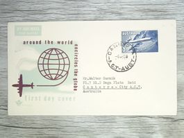 TR80 Enveloppe + Timbre Australie 1958 Theme Aviation