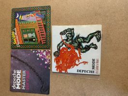 3 x Depeche Mode Singel , Vinyl 80er Jahre plus Plakat