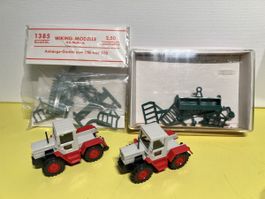 2 x Wiking MB-Trac mit Zubehör in 1/87