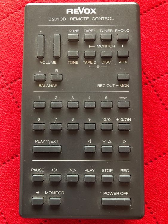 Revox Fernbedienung B 201 CD - Remote Control - Neuzustand (Neu (gemäss ...