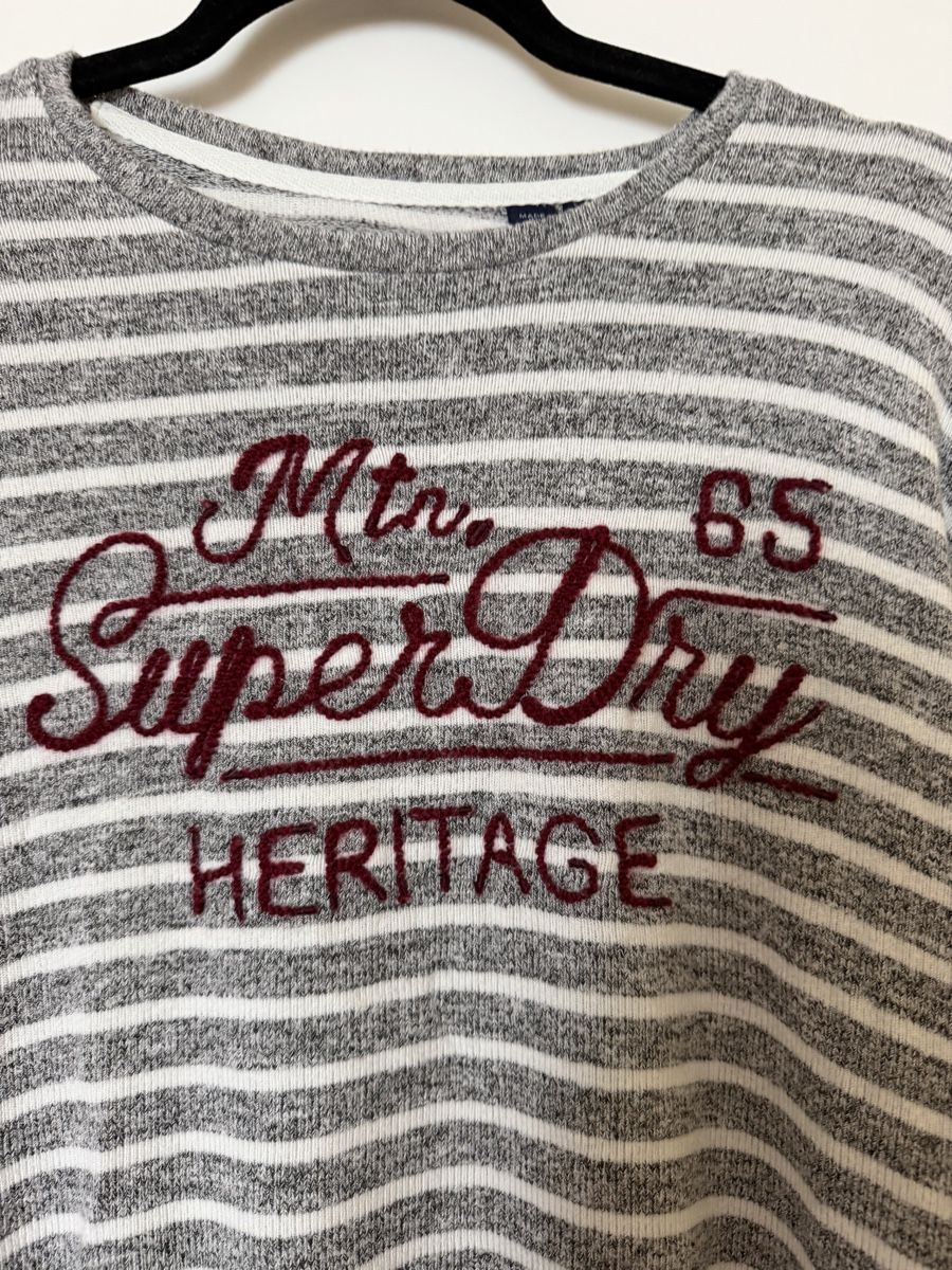 Superdry Maglioni & Felpe: Superdry Pullover gestreift grau weiss Grösse 40 – Usato da Langnau am Albis venduto da Schneeflocke92 1