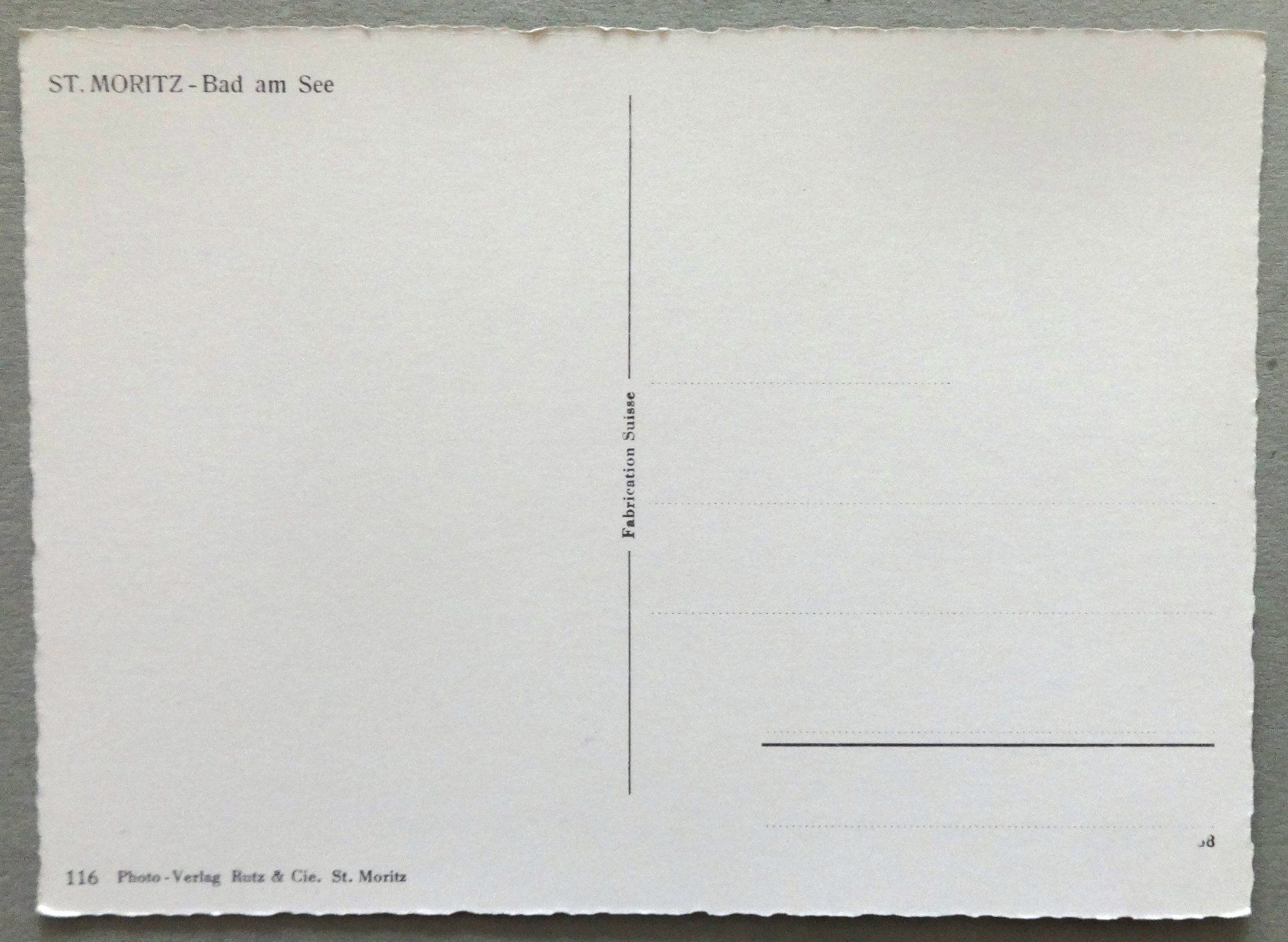 Cartes postales: St. Mortz-Bad am See – D'occasion à Fétigny par Billy2miny 1