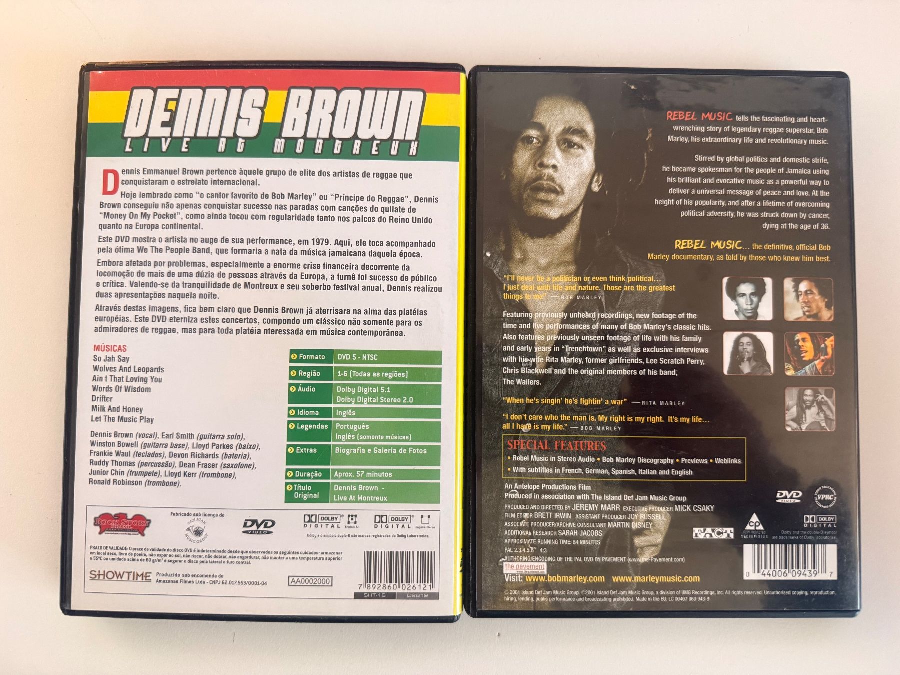 Alle DVDs: 2 X DVD Reggae Dennis Brown & Bob Marley – Gebraucht aus Fehraltorf von Djrog 1