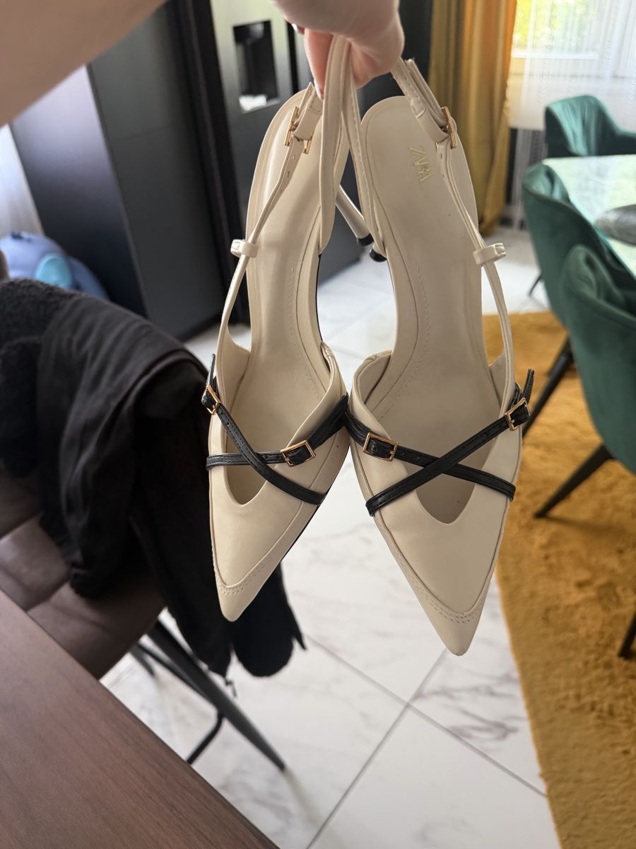 Zara Scarpe da donna: Pumps Zara beige/schwarz Grösse 39 – Usato da Arch venduto da Aga84 4
