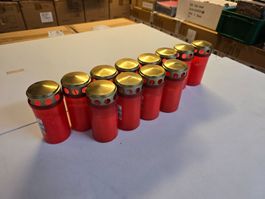 Posten neuer Grabkerzen in rot ab 1.-