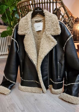 Bikerjacke / Winterjacke / Doubleface Jacke / Kunstleder - L