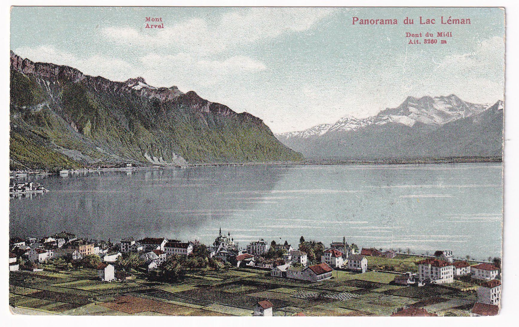 Cartoline postali: Panorama du Lac Léman – Usato da Cormoret venduto da Pascalll2001