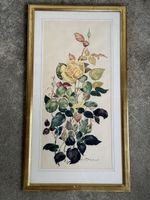 Gemälde Aquarell ROSEN signiert ERWIN KOHLUND 
