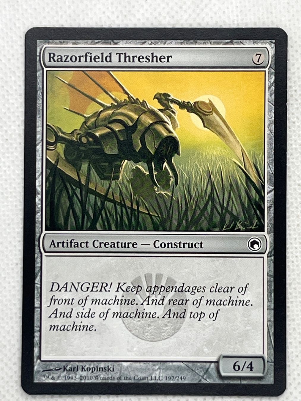 Magic The Gathering Sammelbilder & Trading cards: MTG Razorfield Thresher SOM 197 Englisch Uncommon – Gebraucht aus Hinterkappelen von Kim1992