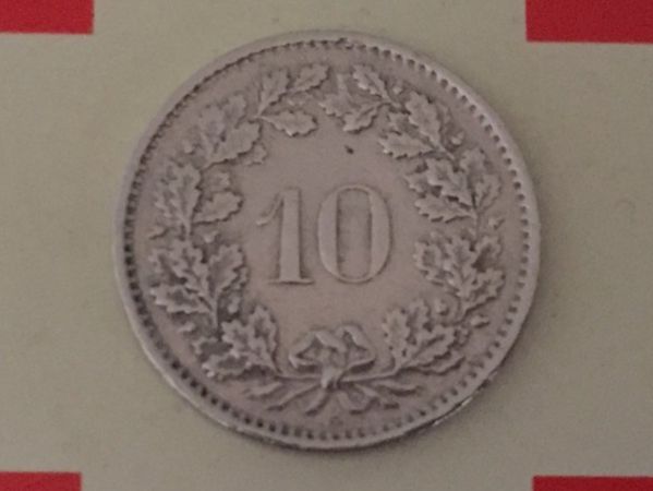 Tutti le monete: 10 Rappen 1965 ss+ – Usato da Elsau venduto da herbybay 1