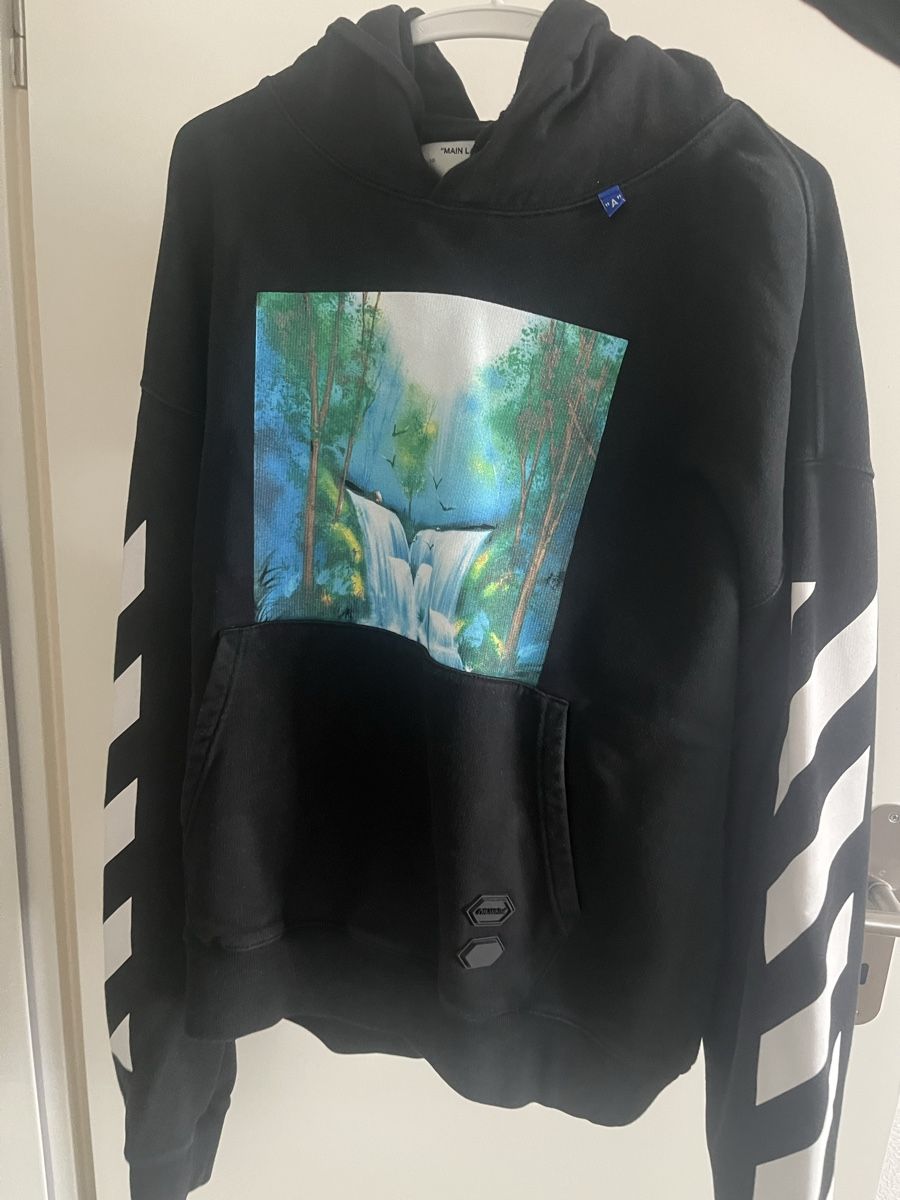 Off-White Maglioni & Felpe: Off-White Hoodie Waterfall Diagonal Print, Grösse L – Usato da Gränichen venduto da Emre1999