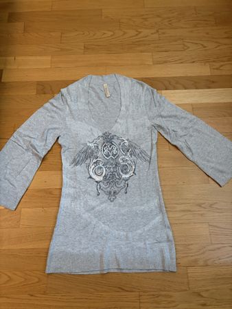 Bluse mit Pailletten, Gr. 38-40, dehnbar