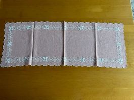 Süsser Tischläufer, rosa mit Blumenmuster, Vintage Stil