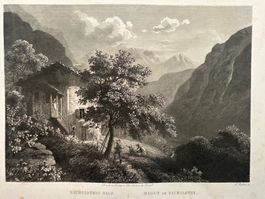 Baumgartens Haus Unterwalden Stahlstich Huber