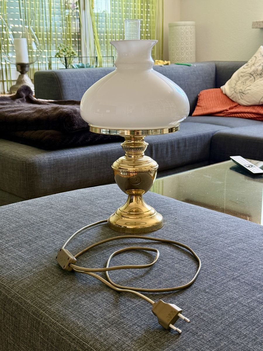 Lampes: Wertige Lampe aus Messing und Glas – D'occasion à St.Gallen par Bachweid 3