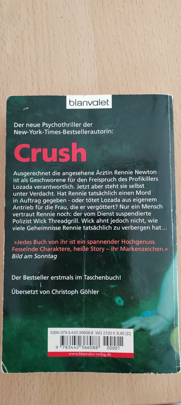 Libri: Sandra Brown Crush Roman Taschenbuch – Usato da Feusisberg venduto da Sindbad3 1
