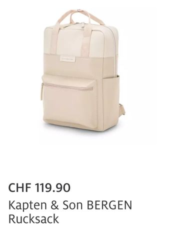 Wie NEU! Kapten & Son Rucksack Beige 👌