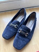 Sueded loafers blue size 39