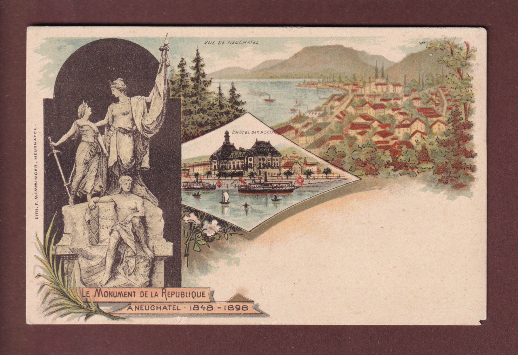 Cartes postales: NEUCHÂTEL - Litho Memminger – D'occasion à Pully par nicecards