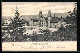 AK Einsiedeln, Blick zum Kloster