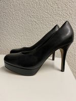 Schwarze Tamaris Leder Pumps, Gr. 39