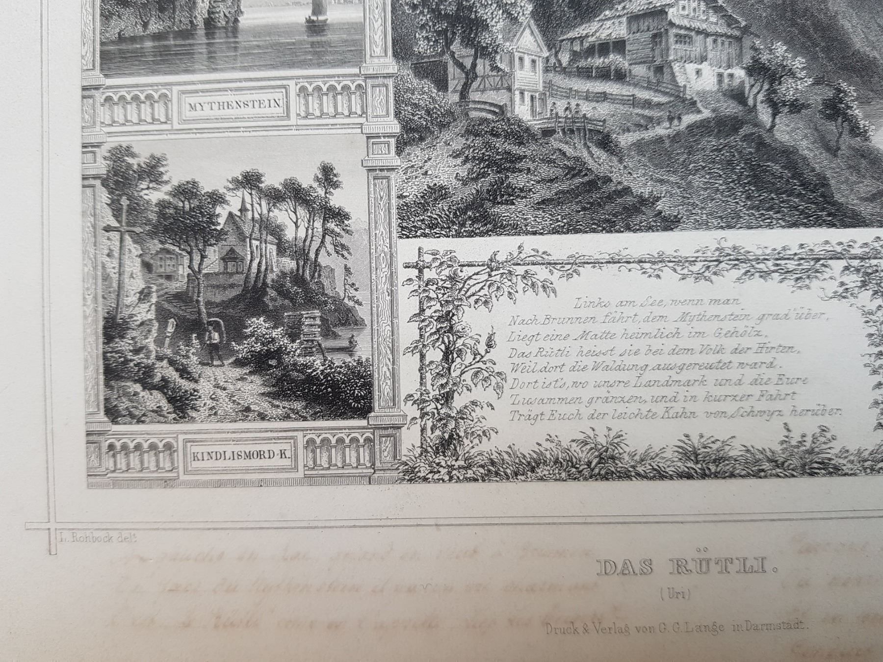 Dipinti: gravure  " Le Rütli" avec plusieurs vues – Usato da Lausanne venduto da leneko 4