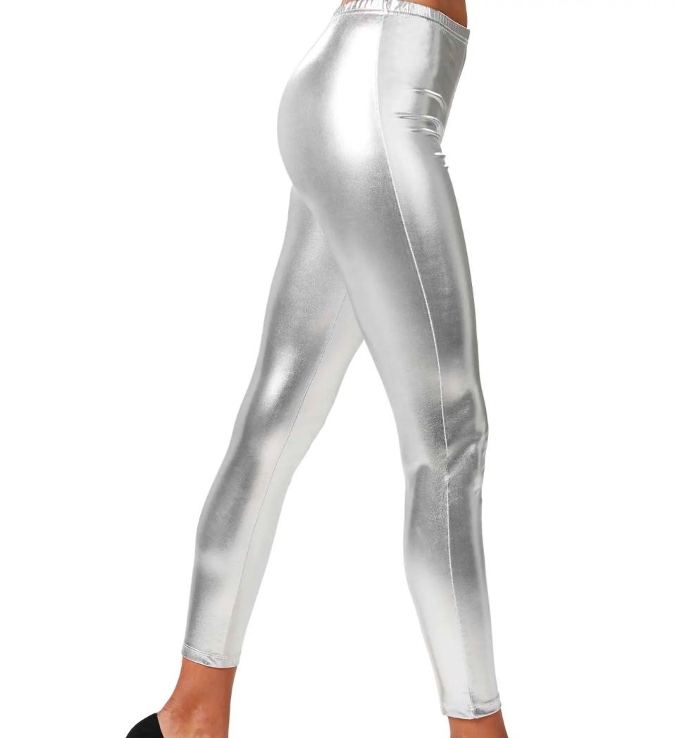 Kostüme: Metallic-Leggings silber Grösse S – Neu (gemäss Beschreibung) aus Necker von liq24 1