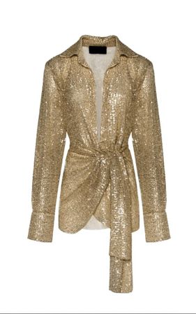 Robe à paillettes dorée