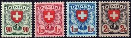 1933/34, Wappen Nr. 163z-166z postfr.**, geriffeltes Papier.