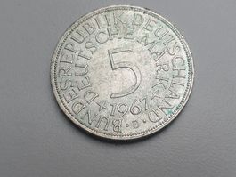 🇩🇪 Germany 5 Mark 1967 J Silver 11.2 g .625