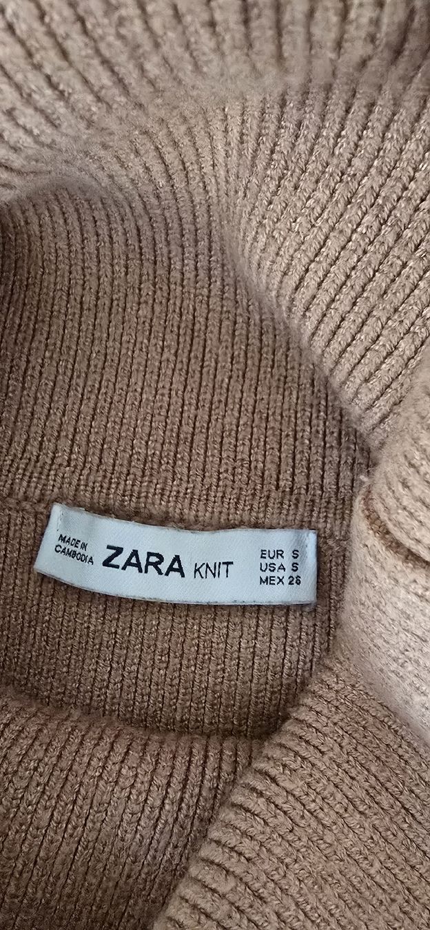 Zara Maglioni & Felpe: Pull court à col roulé couleur camel taille S – Usato da Genève venduto da Saleena 8