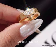 Bague argent avec diamant de moissanite de 1 ct certifié GRA