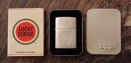 Briquet Zippo authentique "Lucky Strike" avec boîte ! NEUF